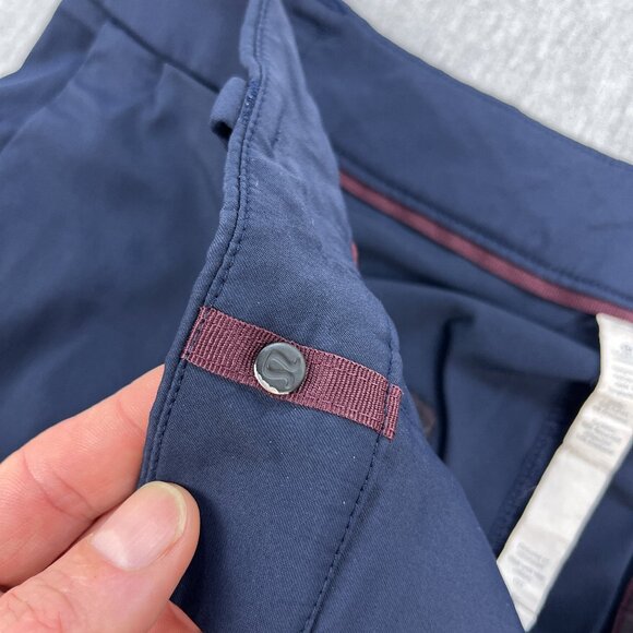 Lululemon Commuter Pants Mens 30x31 Navy Blue Reflectiv Stretch Performance - Picture 9 of 16